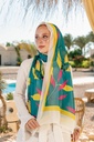 Chiffon scarf printed with beautiful colors