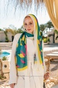 Chiffon scarf printed with beautiful colors