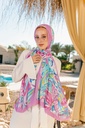 Bright printed chiffon scarf