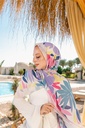 Bright printed chiffon scarf