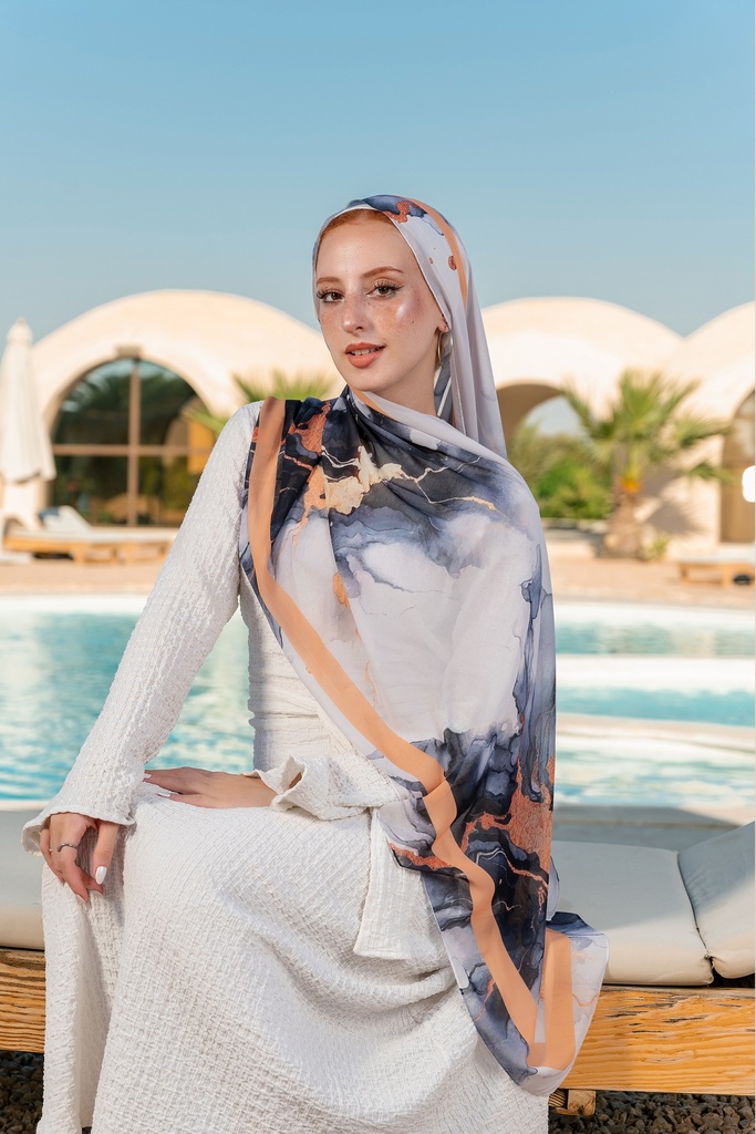 Classic Color Printed Chiffon Scarf