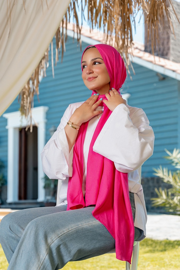 Elegant White Cotton Scarf