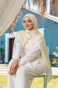 Elegant White Cotton Scarf