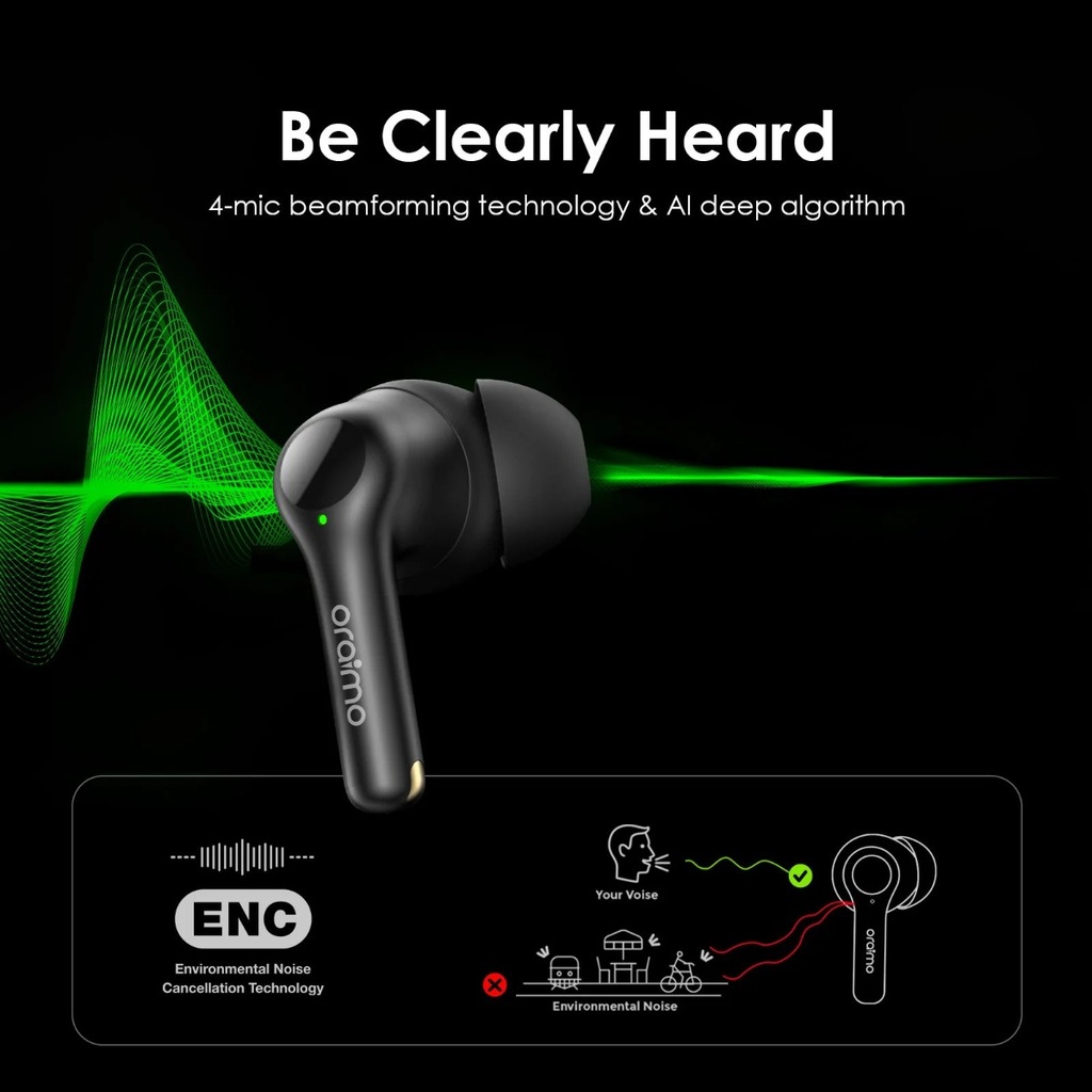 Oraimo TWS Earphone 3C OEB-E104DC, Black