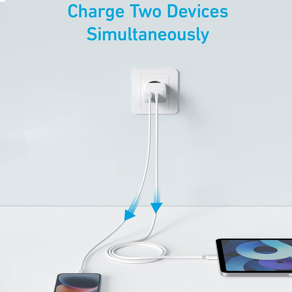 Anker 20W Wall Charger (2 Ports) White