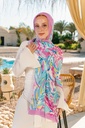 Bright printed chiffon scarf