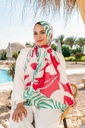 Bright printed chiffon scarf