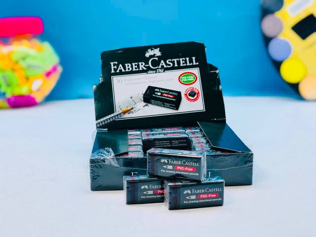 علبة أستيكة ملونة Faber-Castell 