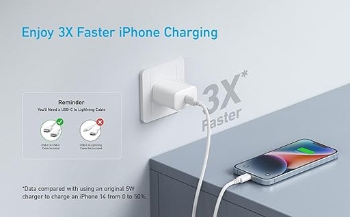 [ET1001] Anker 20W USB-C Wall Charger White